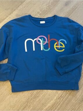 MOTHER Drop Square Graphic Sweatshirt 80s Multicolor M